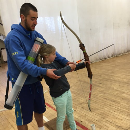 Learning the basics of archery